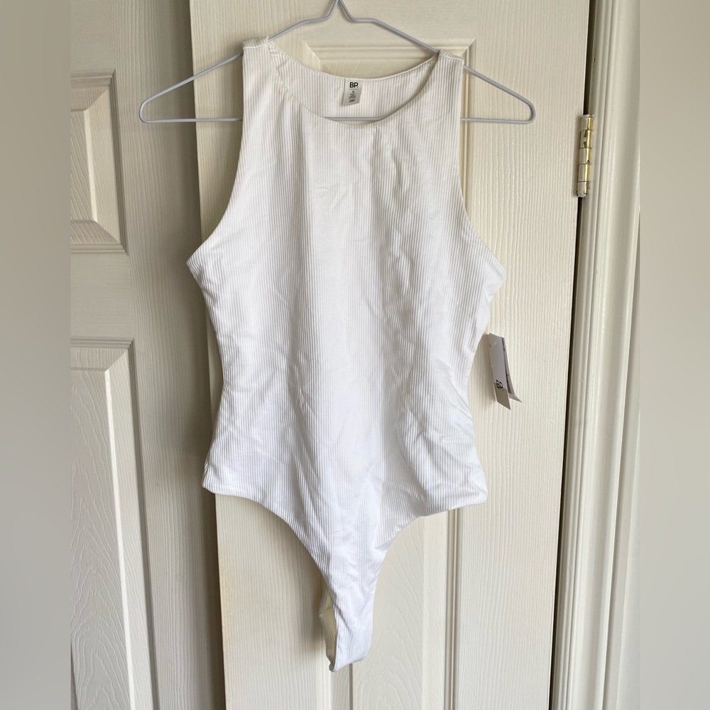 New BP Fully lined Ribbed Ivory Bodysuit